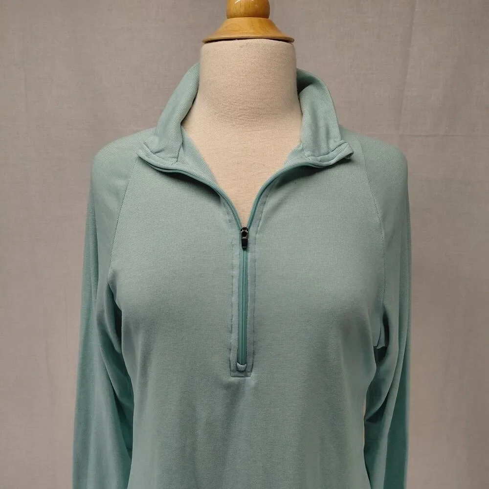 Patagonia Capilene 2 Lightweight LS half zip pullover blue/ green SZ XL - Picture 3 of 7